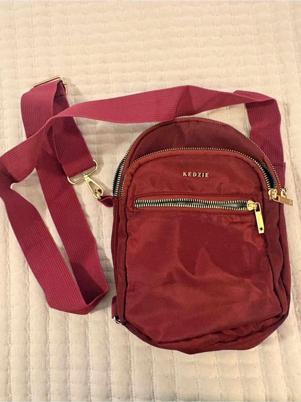 Kedzie Women's Small Crossbody Bag in Deep Burgundy